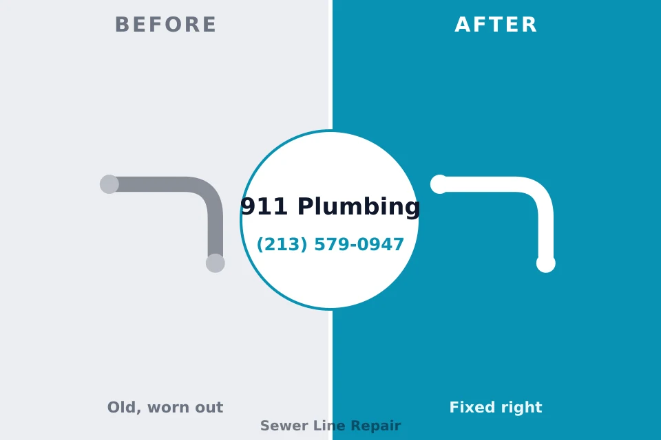Before and after: plumbing company North Sea, NY
